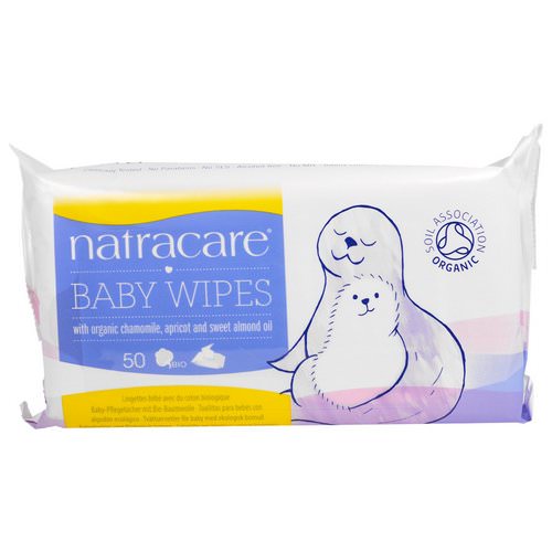 Natracare, Baby Wipes with Organic Chamomile, Apricot and Sweet Almond Oil, 50 Wipes Review