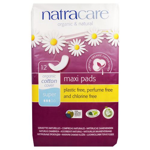 Natracare, Organic & Natural Maxi Pads, 12 Super Pads Review
