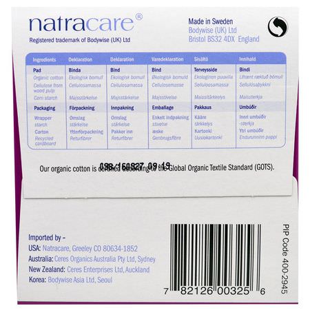 Engångsunderlag, Feminina Dynor, Feminin Hygien, Bad: Natracare, Organic & Natural, Ultra Extra Pads, Normal, 12 Pads