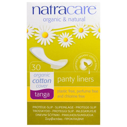 Natracare, Panty Liners, Organic Cotton Cover, Tanga, 30 Liners Review