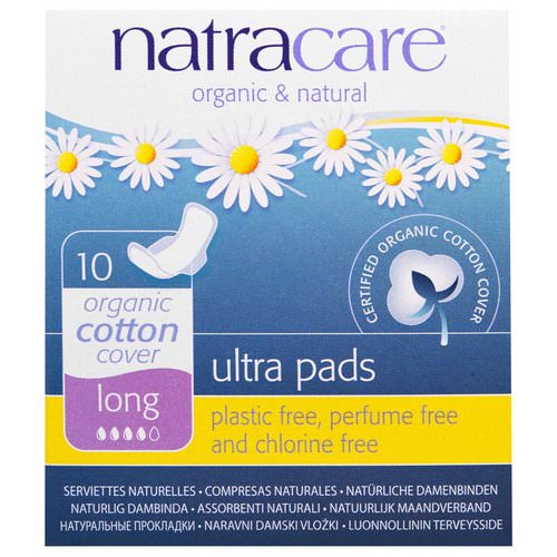 Natracare, Ultra Pads, Organic Cotton Cover, Long, 10 Pads Review