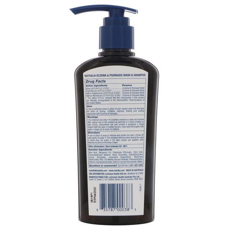 Psoriasis, Hudbehandling, Duschgel, Kroppstvätt: Natralia, Eczema & Psoriasis Wash & Shampoo, 7 fl oz (200 ml)