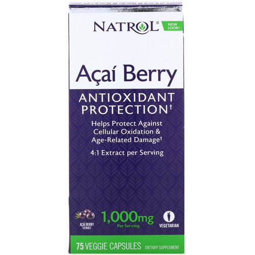 Natrol, Acai Berry, 1,000 mg, 75 Veggie Caps Review