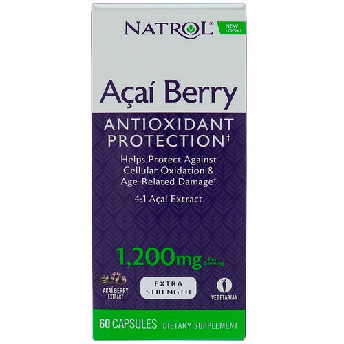 Natrol, AcaiBerry, Super Strength, 1,200 mg, 60 Capsules Review