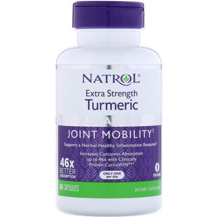 Natrol Turmeric - Curcumin, Gurkmeja, Antioxidanter, Kosttillskott