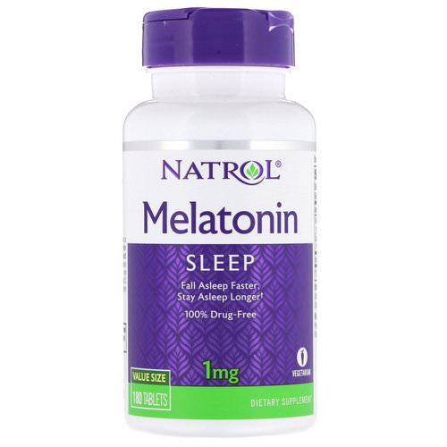 Natrol, Melatonin, 1 mg, 180 Tablets Review