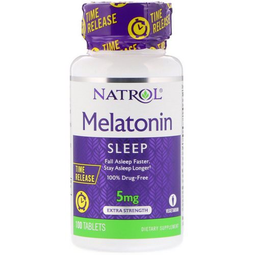 Natrol, Melatonin, Time Release, Extra Strength, 5 mg, 100 Tablets Review