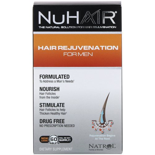 Natrol, NuHair, Hair Rejuvenation for Men, 60 Tablets Review