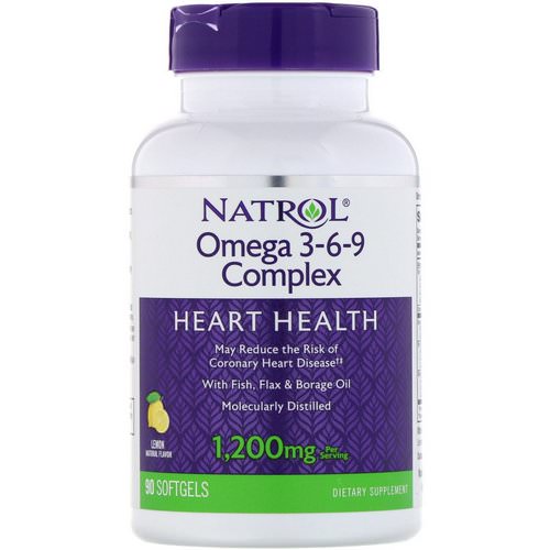 Natrol, Omega 3-6-9 Complex, Lemon, 1,200 mg, 90 Softgels Review