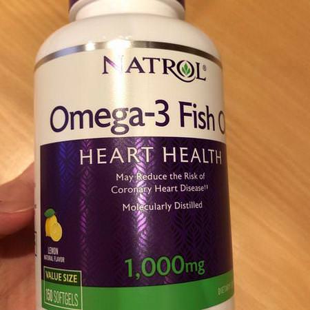 Natrol Omega-3 Fish Oil - Omega-3 Fiskolja, Omegas Epa Dha, Fiskolja, Kosttillskott