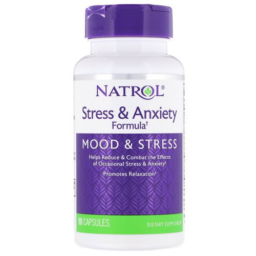Natrol, Stress & Anxiety Formula, 90 Capsules Review