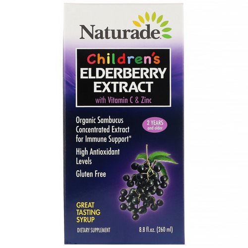 Naturade, Children's Elderberry Extract Syrup with Vitamin C & Zinc, 8.8 fl oz (260 ml) Review