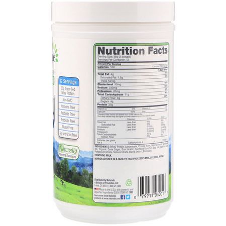 Vassleprotein, Idrottsnäring: Naturade, New Zealand Grass Fed Whey Protein Booster, Vanilla, 16.1 oz (456 g)