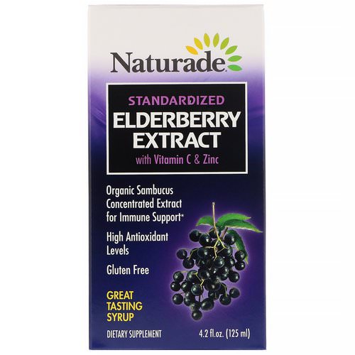 Naturade, Standardized Elderberry Extract Syrup with Vitamin C & Zinc, 4.2 fl oz (125 ml) Review