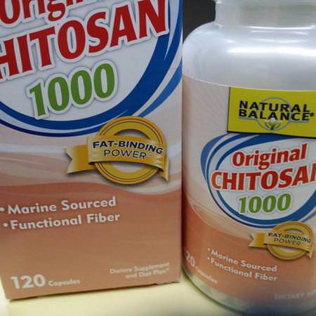 Natural Balance, Original Chitosan, 1,000 mg, 120 Capsules