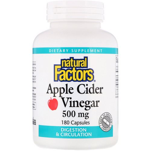 Natural Factors, Apple Cider Vinegar, 500 mg, 180 Capsules Review