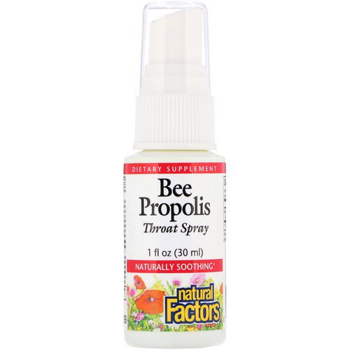 Natural Factors, Bee Propolis Throat Spray, 1 fl oz (30 ml) Review