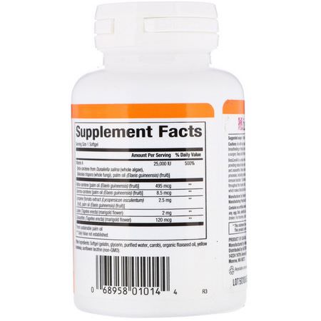 Betakaroten, Antioxidanter, Kosttillskott: Natural Factors, BetaCareAll plus Lutein & Lycopene, 25,000 IU, 90 Softgels