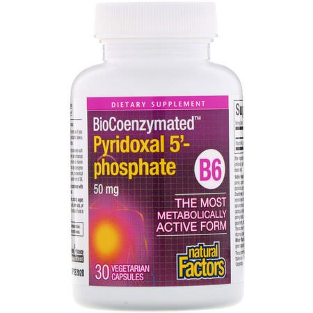 Natural Factors B6 Pyridoxine - B6 Pyridoxine, Vitamin B, Vitaminer, Kosttillskott