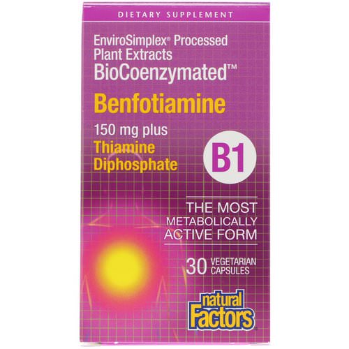 Natural Factors, BioCoenzymated, Benfotiamine, 150 mg, 30 Vegetarian Capsules Review