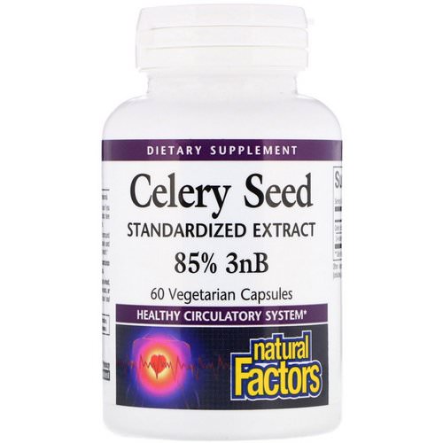 Natural Factors, Celery Seed, Standardized Extract, 60 Vegetarian Capsules Review