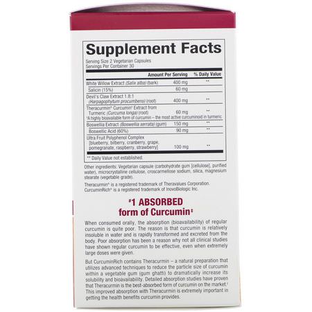 Curcumin, Gurkmeja, Antioxidanter, Kosttillskott: Natural Factors, CurcuminRich, Joint Curcumizer, 60 Vegetarian Capsules