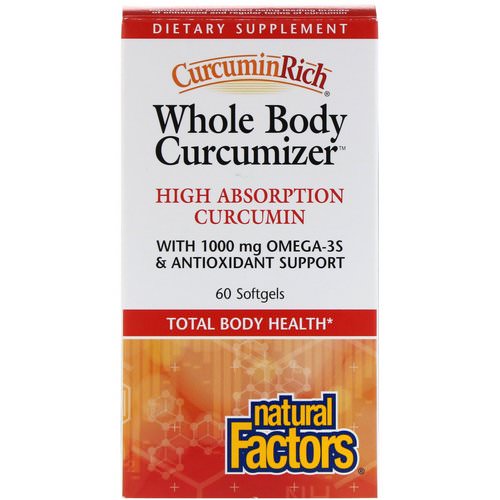Natural Factors, CurcuminRich, Whole Body Curcumizer, 60 Softgels Review