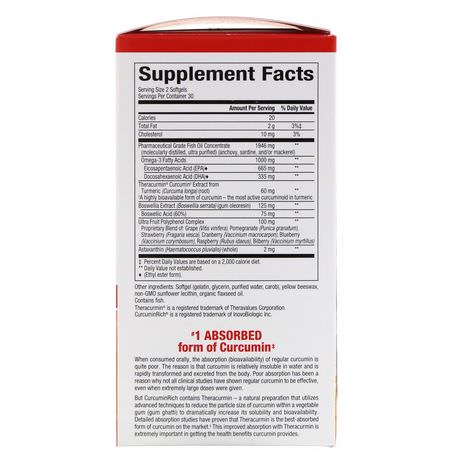 Curcumin, Gurkmeja, Antioxidanter, Kosttillskott: Natural Factors, CurcuminRich, Whole Body Curcumizer, 60 Softgels
