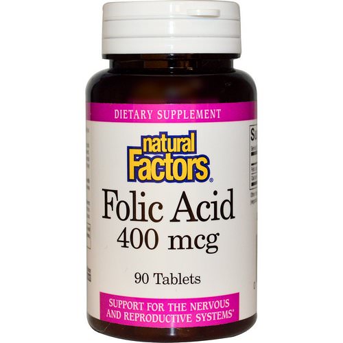 Natural Factors, Folic Acid, 400 mcg, 90 Tablets Review