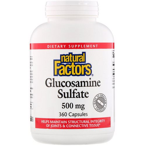 Natural Factors, Glucosamine Sulfate, 500 mg, 360 Capsules Review
