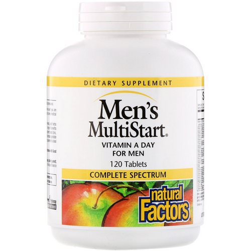 Natural Factors, Men's MultiStart, VitaMin A Day for Men, 120 Tablets Review