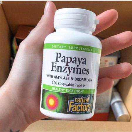 Natural Factors Digestive Enzymer, Papaya, Digestion, Supplements