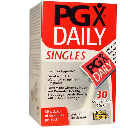 Natural Factors, PGX Daily, Singles, Unflavored Granules, 30 Sticks, (2.5 g) Each Review