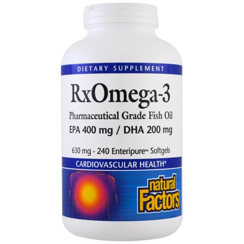 Natural Factors, Rx Omega-3 Factors, EPA 400 mg/DHA 200 mg, 240 Softgels Review