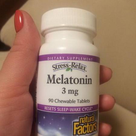 Natural Factors Melatonin, Sömn, Kosttillskott