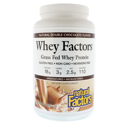 Natural Factors, Whey Factors, Grass Fed Whey Protein, Natural Double Chocolate Flavor, 2 lbs (907 g) Review