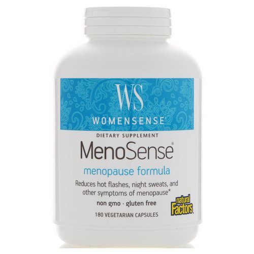 Natural Factors, WomenSense, MenoSense, Menopause Formula, 180 Vegetarian Capsules Review