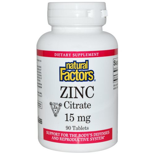 Natural Factors, Zinc Citrate, 15 mg, 90 Tablets Review