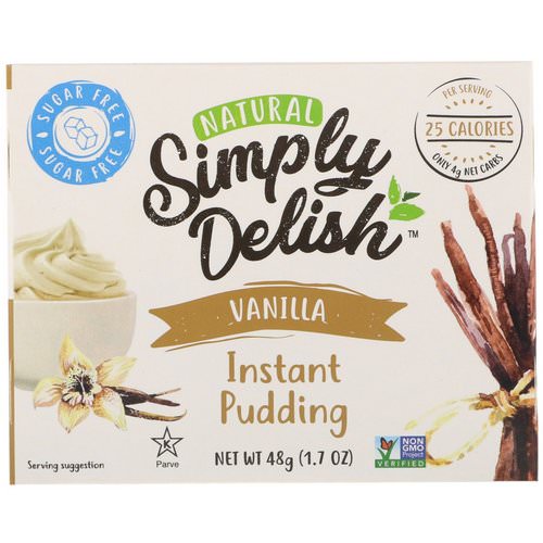 Natural Simply Delish, Natural Instant Pudding, Vanilla, 1.7 oz (48 g) Review