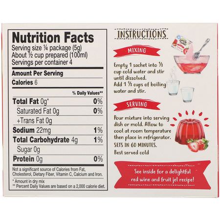 Blandningar, Mjöl, Bakning: Natural Simply Delish, Natural Jel Dessert, Strawberry, 0.7 oz (20 g)