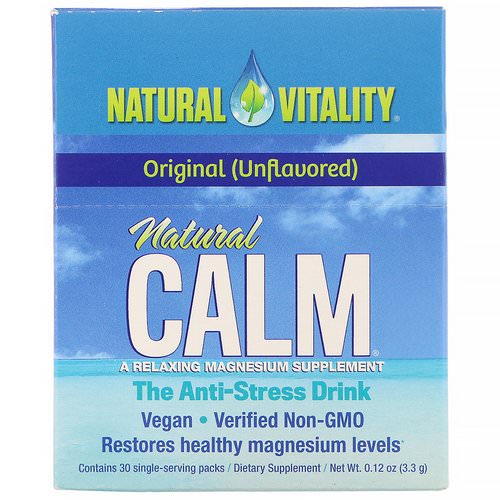 Natural Vitality, Natural Calm, The Anti-Stress Drink, Original, 30 Single-Serving Packs, 0.12 oz (3.3 g) Each Review