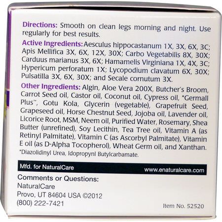 Kvinnors Hälsa, Kosttillskott, Salvor, Teman: NaturalCare, Ultra Vein-Gard Cream, 2.25 oz (64 g)