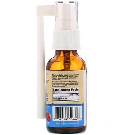 Influensa, Hosta, Förkylning, Propolis: NaturaNectar, Throat Guardian Spray, Bee Berry, 10 ml