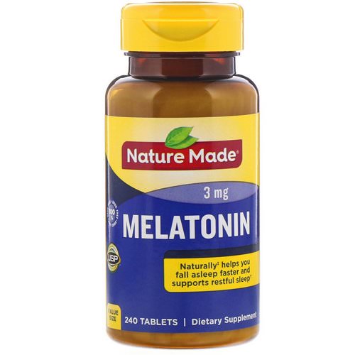Nature Made, Melatonin, 3 mg, 240 Tablets Review