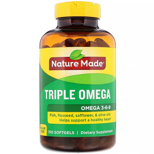 Nature Made, Triple Omega, Omega 3-6-9, 150 Softgels Review