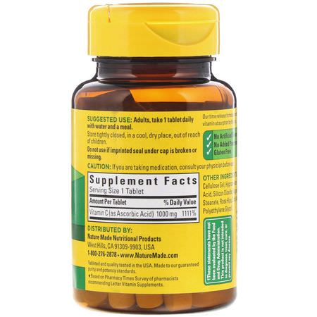 Iherb: Nature Made, Vitamin C with Rose Hips, Time Release, 1000 mg, 60 Tablets