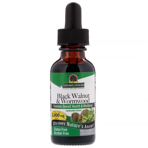 Nature's Answer, Black Walnut & Wormwood, Alcohol-Free, 2,000 mg, 1 fl oz (30 ml) Review