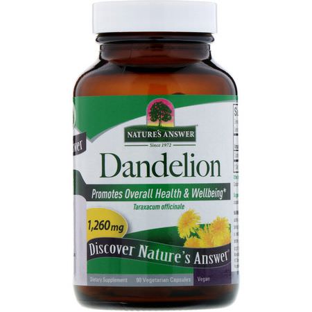 Nature's Answer Dandelion Root - Maskrosrot, Homeopati, Örter