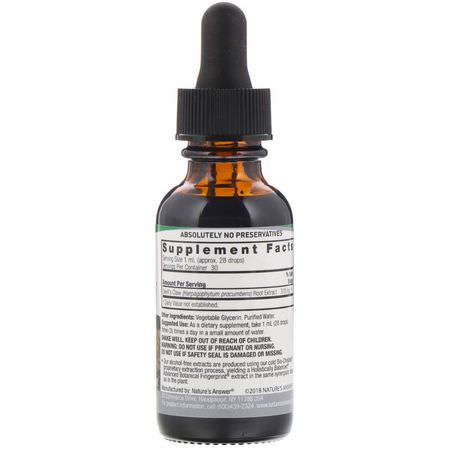 Devil's Claw, Homeopathy, Herbs: Nature's Answer, Devil's Claw Extract, Alcohol-Free, 1 fl oz (30 ml)