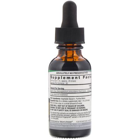 Devil's Claw, Homeopati, Örter: Nature's Answer, Devil's Claw Extract, Alcohol-Free, 1 fl oz (30 ml)